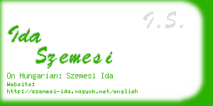 ida szemesi business card